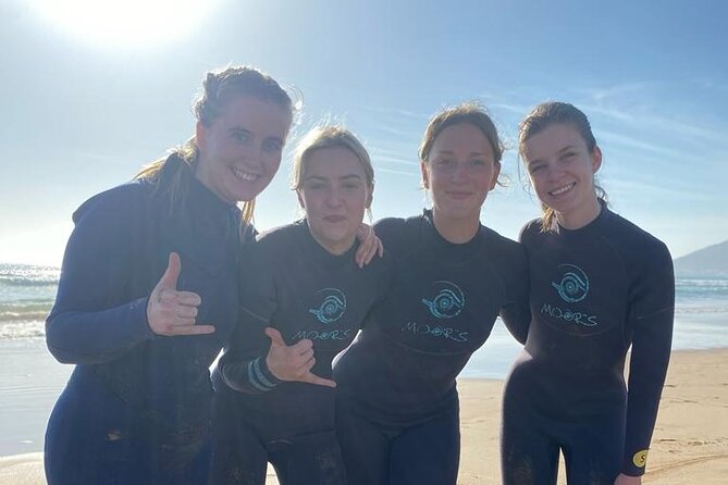 2 hours surf lesson in Agadir - Warm-up, stretching, and practice on the sand