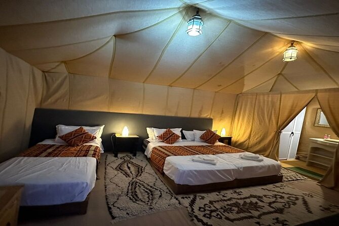 2 Nights in Luxury Camp and Camel Trekking in Merzouga Desert - A private tent with practical comforts