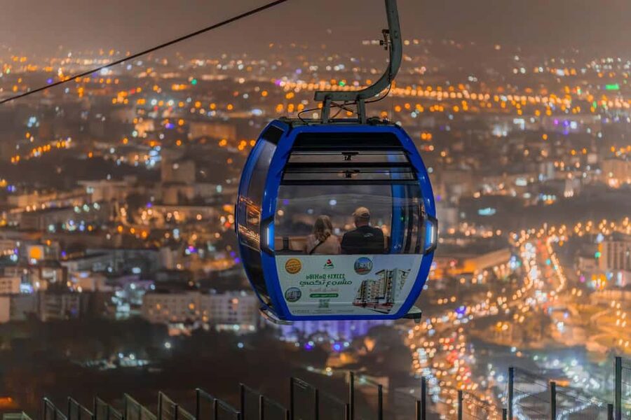 Agadir: Night Cable Car Round-Trip Ticket - Riding above Agadir after dark