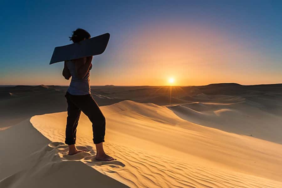 Agadir/Taghazout: Desert Sandboarding & Visit to the Canyon - Reaching the beach dunes