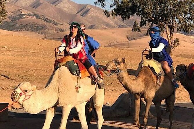 Agafay Desert Camel riding with sunset and dinner and berber show - Leaving Marrakech for Agafay’s open hills
