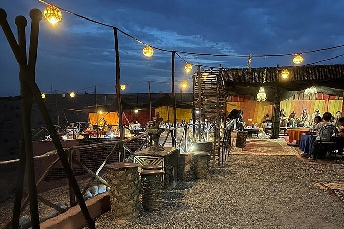 Agafay Desert from Marrakech: Quad bike, Camel ride, Dinner show - Dinner under a Berber tent