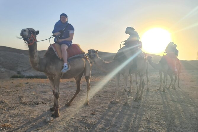 Agafay desert sunset camel ride Tour from Marrakech - Leaving Marrakech for Agafay’s evening light
