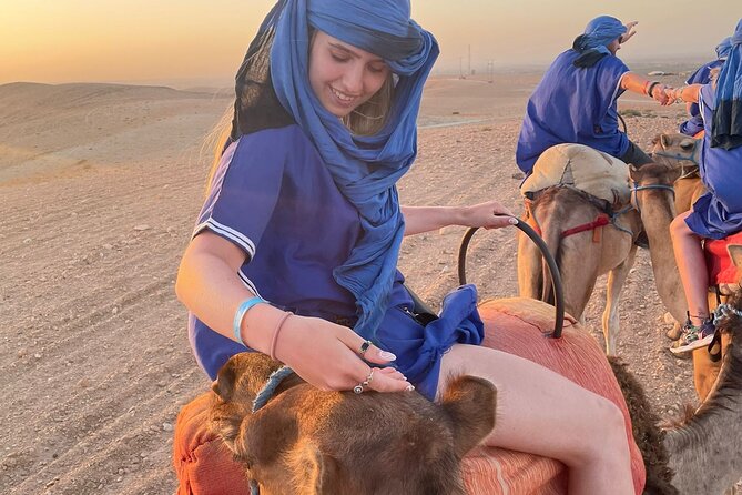 Agafay desert sunset camel ride Tour from Marrakech - Mint tea and the Haima stop