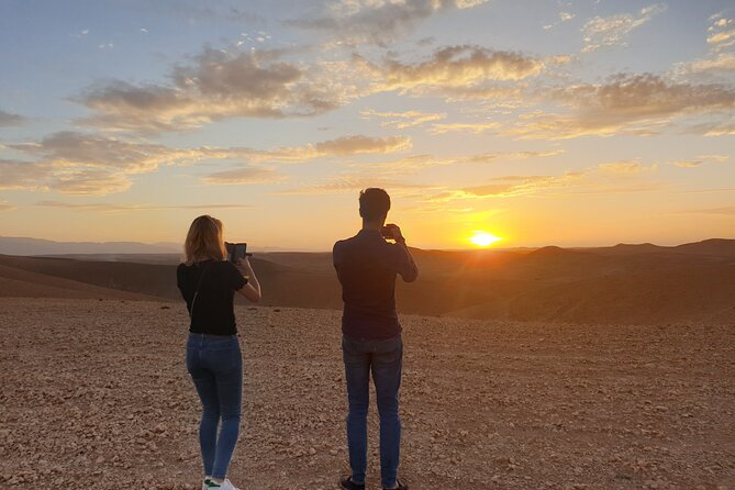 Agafay Desert Sunset Tour - Camel riding across the rocky Agafay Desert