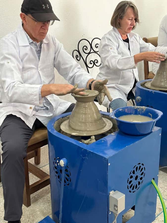 Artisan for a Day: Pottery & Zellige Workshop in Fez - Painting Moroccan patterns and colors
