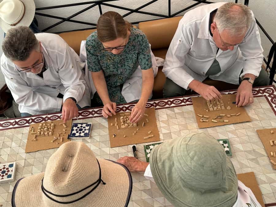 Artisan for a Day: Pottery & Zellige Workshop in Fez - Shaping a dish at the pottery wheel