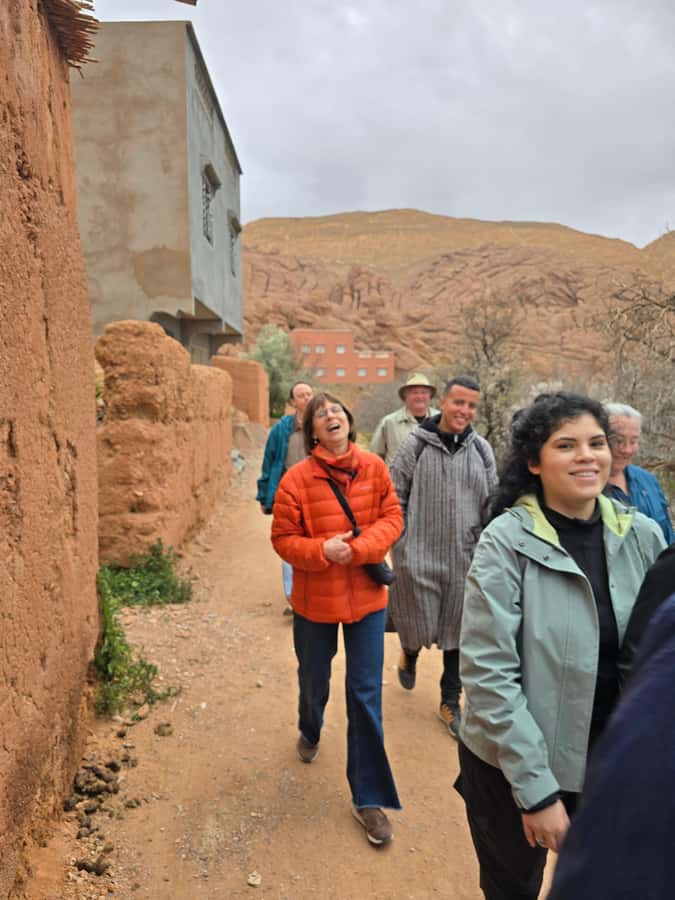 Atlas mountains hike with waterfalls & 3 valleys day trip - Armed village and views toward Mount Toubkal