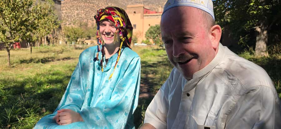 Atlas mountains hike with waterfalls & 3 valleys day trip - Lunch in Ait Souka with a mountain view