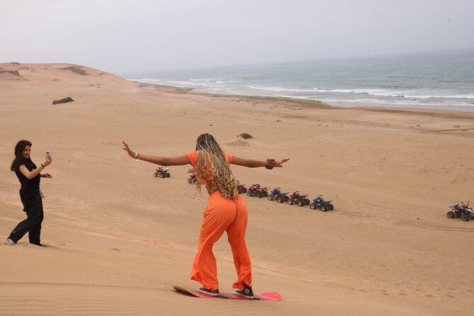 Beach Quad Biking and Sandboarding Adventure from Agadir - Sandboarding on the Tifnit dunes