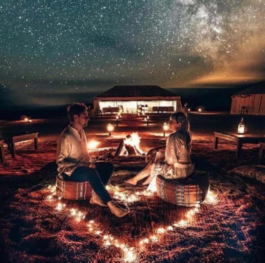 Buggy ride with camels and dinner show in agafay desert - Berber music, dancing, and a fire show