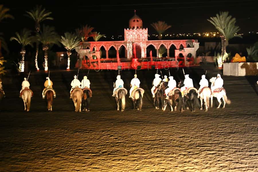 Chez Ali Dinner & Horsemen Show From Marrakech - Inside the caidal tents, dinner arrives in generous courses