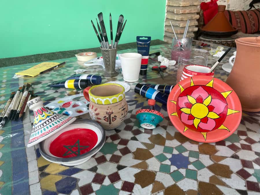 Creative Painting on Fes Pottery - What you take home