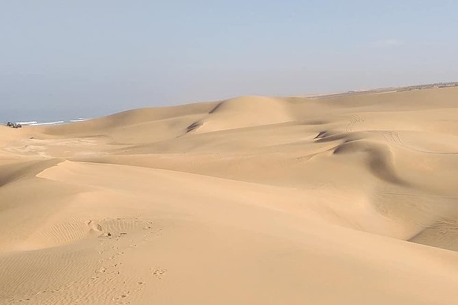 Desert and Wild Beach Day Trip with Meal - Youssef Ben Tachfine Dam from above