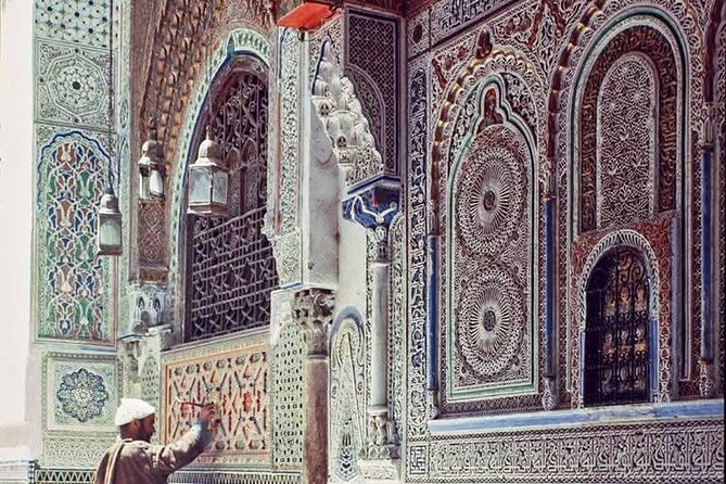Discover Fes with the Best -Authentic Tours Unforgettable Stories - Al-Attarine Madrasa and carved detail