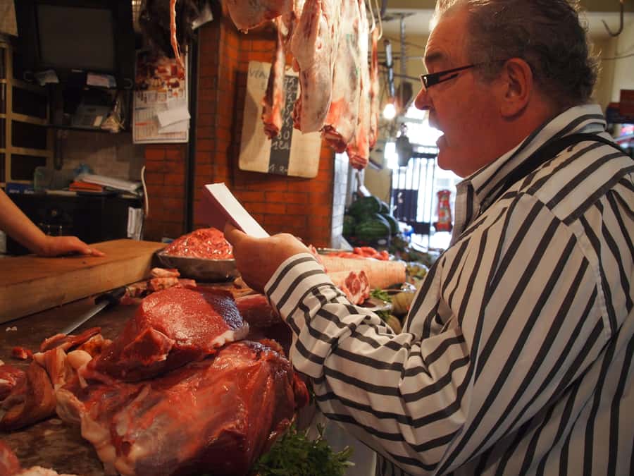 Edgy 8 Dish Private, Fusion Cooking Class, Menu Plan, Market - Writing the shopping list in Arabic
