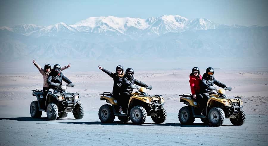 Evening Marrakech: Agafay Desert Quad , Camel & Dinner Shows - Moroccan dinner under the evening sky