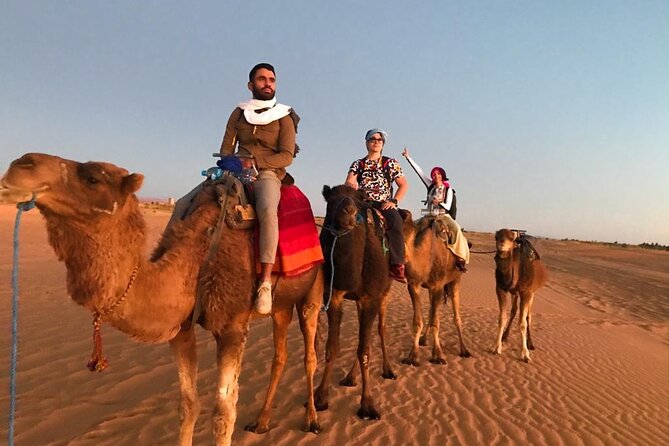 Exclusive Merzouga Desert Safari: Camel Ride, Sandsurf & Dinner - From Hassilabied to the orange dunes at 4 pm