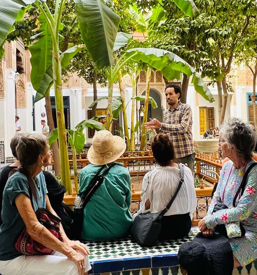 Explore most attractive sightseeing of Marrakech-shared tour - Bahia Palace and its Moorish details