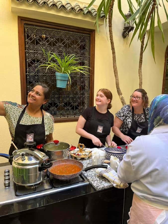Fes: Authentic Cooking Class and Old Medina Visit - Eating the meal you prepared