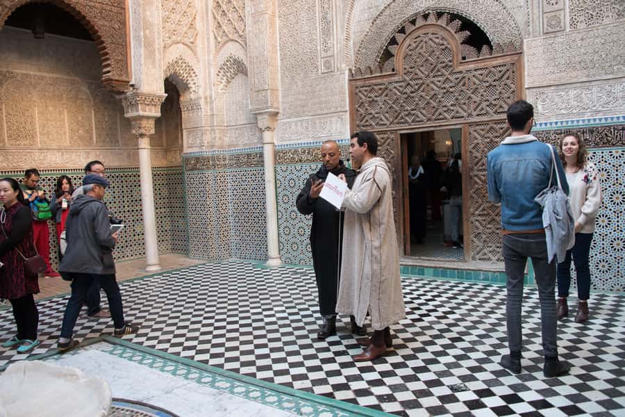 Fes: Bou Inania Madrasa, Museum, Tannery, Souk & Medina Tour - Chouara Tannery and the reality of the craft stops