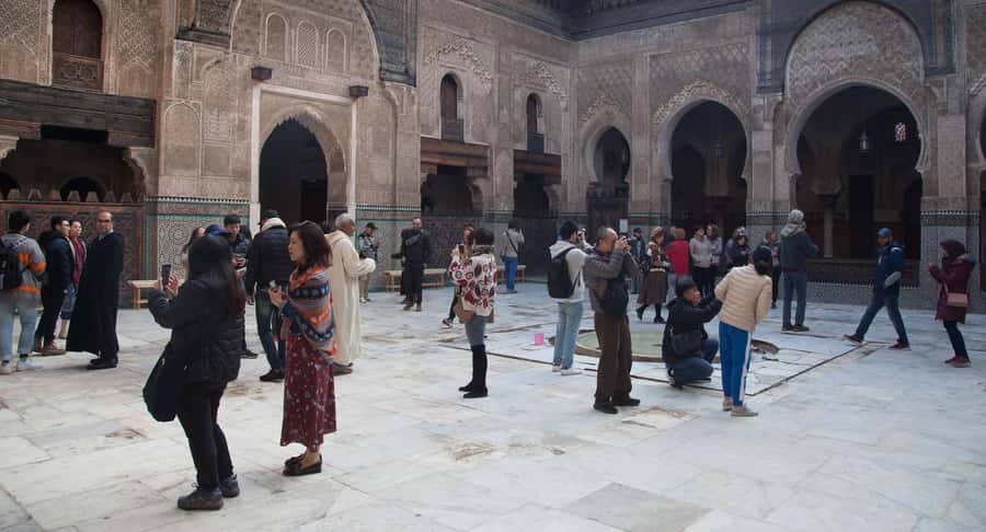 Fes: Bou Inania Madrasa, Museum, Tannery, Souk & Medina Tour - Souk Sabaghine, Souk El Attarine, and Hammam Seffarine