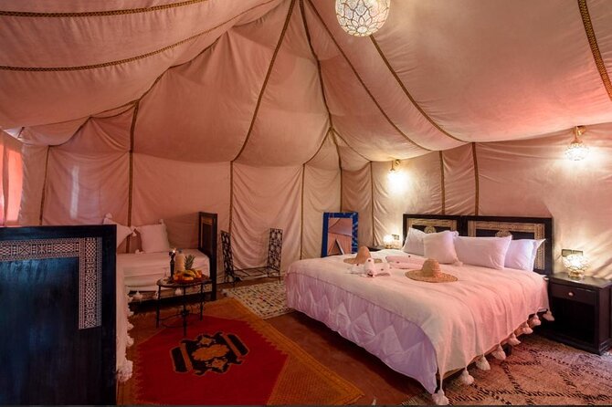 Fes to Fes Private Desert tour 1-night 2-Day Tour luxury camps - The real appeal: one night among Merzouga’s golden dunes
