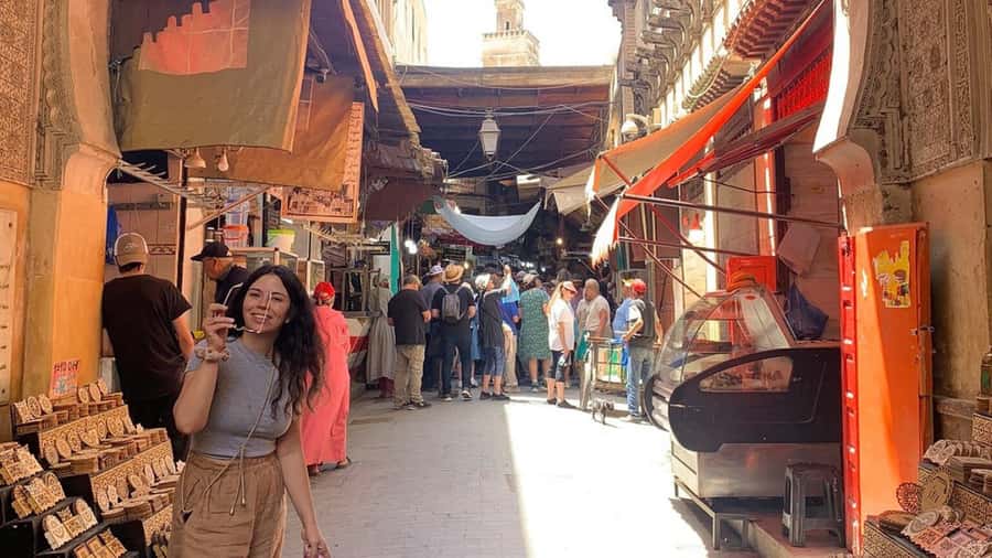 Fez Medina Guided Tour - Nejjarine Fountain and the wooden arts museum