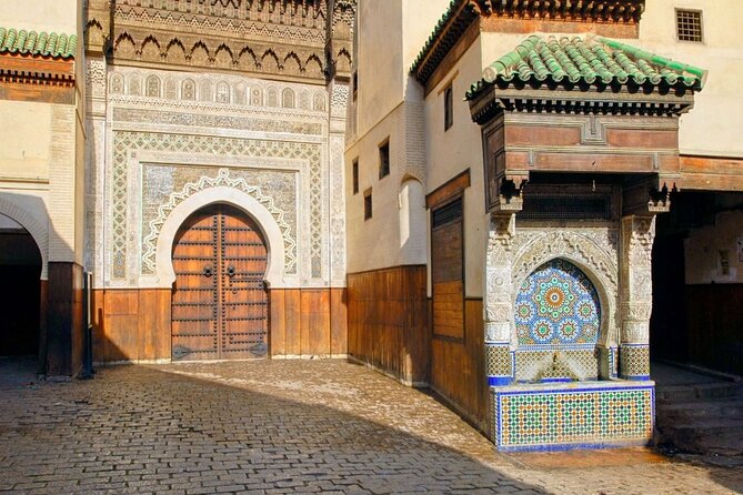 Fez Medina, Walking Daytime Tour - The calm courtyard of Al-Attarine Madrasa