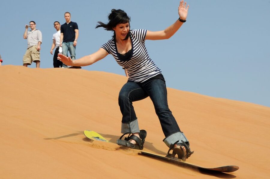 From Agadir or Taghazout: Desert Sand Boarding Tour w/ Lunch - Starting small before taking on the larger dune