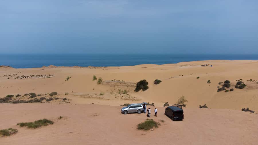 From Agadir/Taghazout: Sahara Sand Dunes with Transfer - The drive through Taghazout, Tamraght, and Tamri