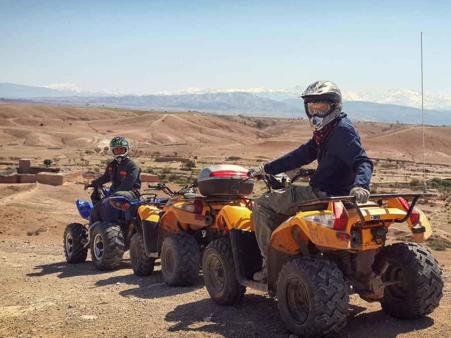 From Marrakech: Adventure Quad Ride in La Palmeraie - The tea stop in a natural setting