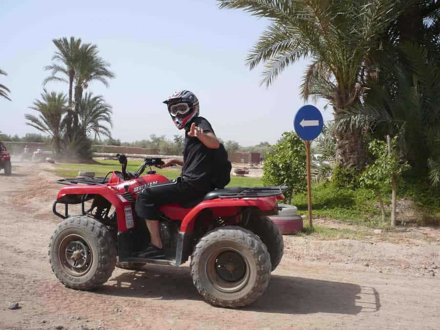 From Marrakech: Adventure Quad Ride in La Palmeraie - Who will get the most from this outing