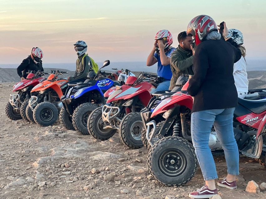 From Marrakech: Agafay Desert Quad Biking Tour with Transfer - Dune photos with the Atlas Mountains behind you