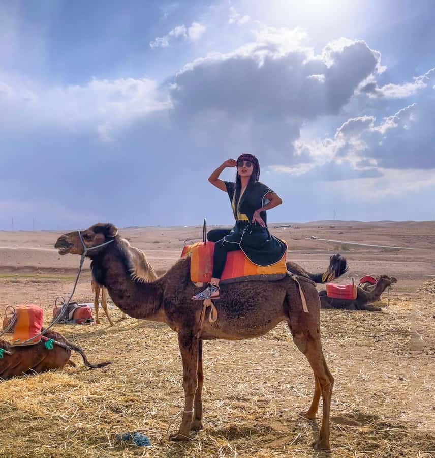 From Marrakech: Agafay Desert Sunset, Camel Ride, and Dinner - Leaving Marrakech by van