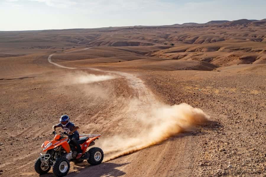 From Marrakech: Agafay Desert Sunset, Quad Biking, & Dinner - The return ride to Marrakech