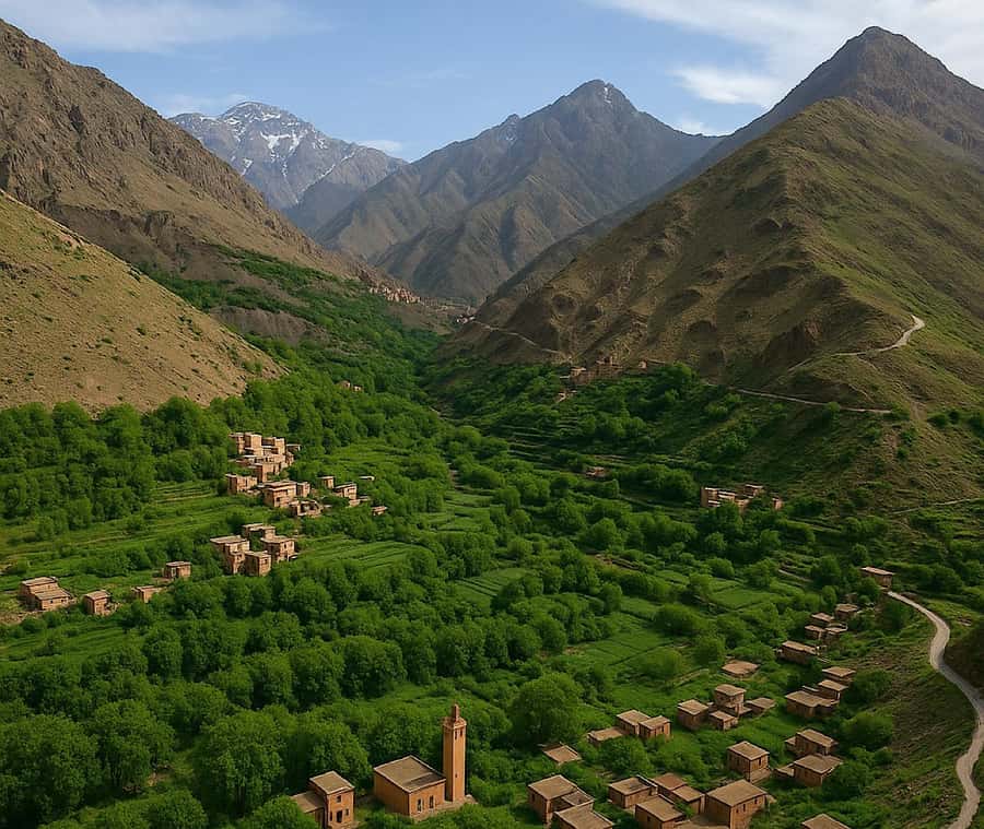From Marrakech: Atlas Mountains Day Trip with Camel Ride - Camel riding near Moulay Brahim