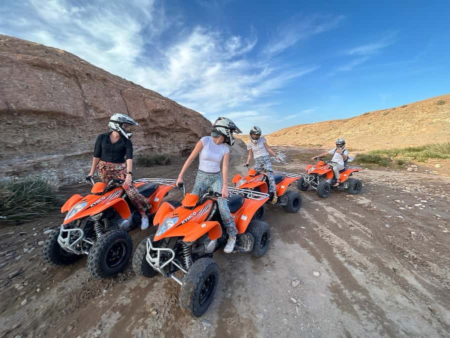 From Marrakech: ATV Quad Bike Tour in Agafay Desert - Getting comfortable on the quad