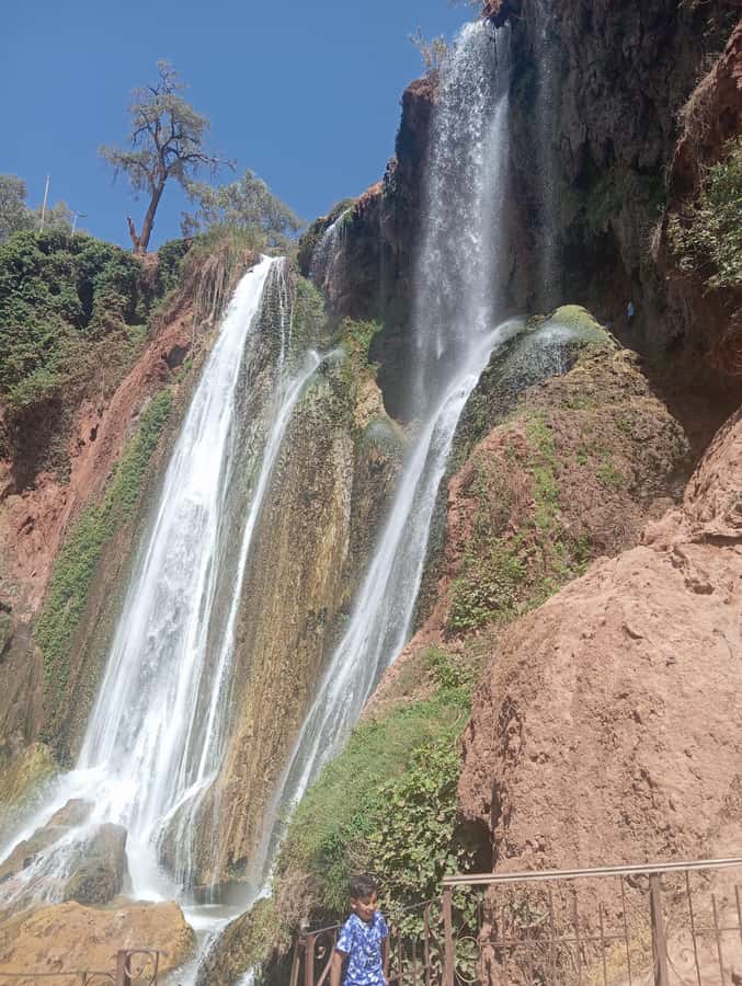 From Marrakech: Day Tour to Ouzoud Waterfalls - The boat ride below the falls