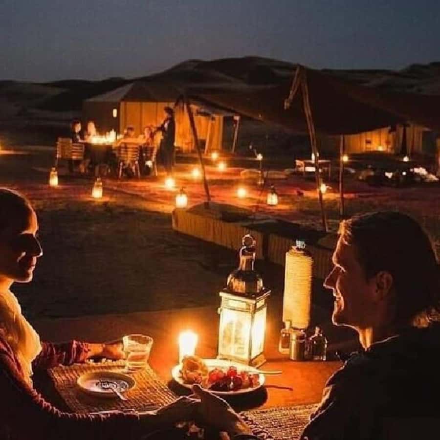 From Marrakech: Dinner in Agafay Desert with Sunset - Berber music and the fire performance