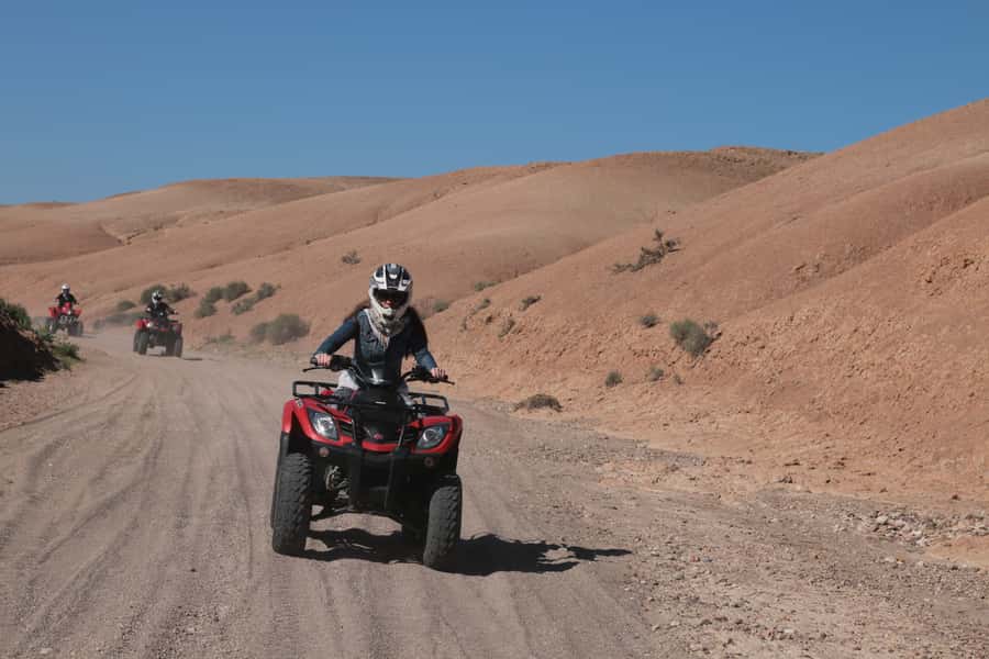 From Marrakech: Guided Quad Biking Tour in Agafay Desert - Learning the quad before the rocky tracks