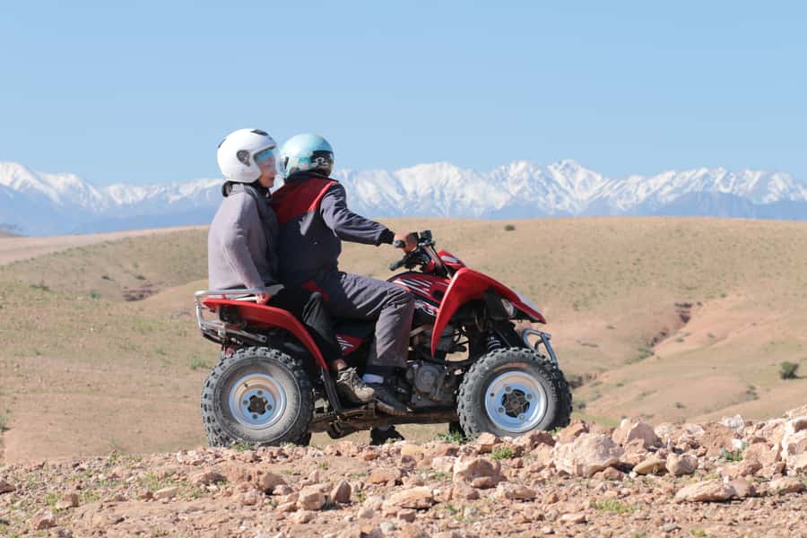 From Marrakech: Guided Quad Biking Tour in Agafay Desert - From Marrakech pickup to Lalla Takerkoust Lake