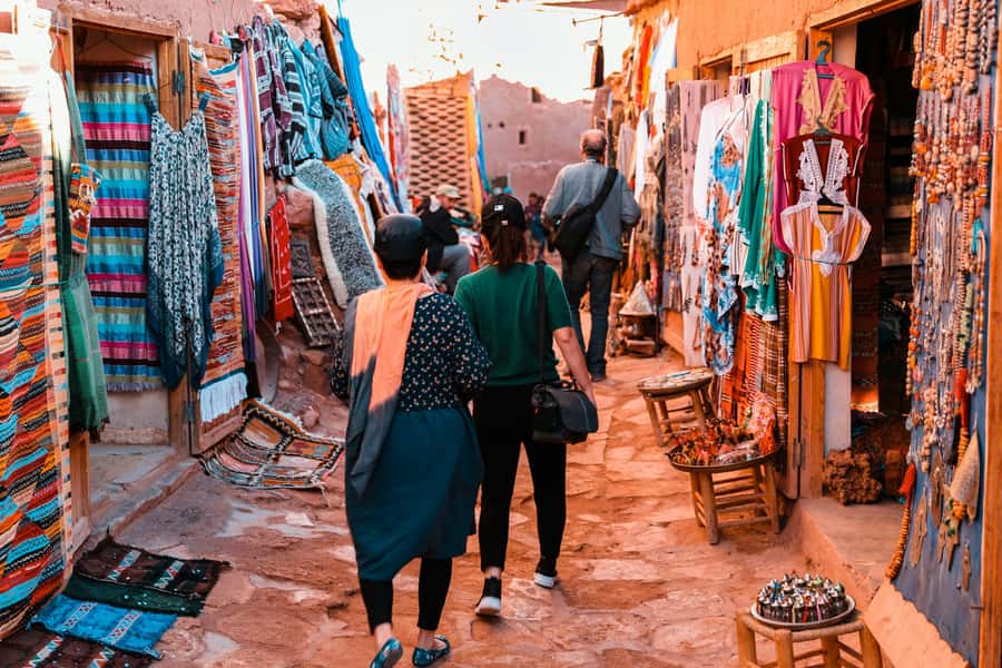 From Marrakech: Kasbah Ait Ben Haddou, Ouarzazate & Studios - Ait Barka and the first Atlas views