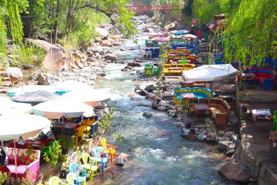 From Marrakech: Ourika Valley Tour with Lunch & Camel Ride - Lunch beside the Ourika River