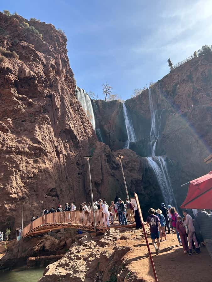 From Marrakech: Ouzoud Waterfalls Guided Hike and Boat Trip - A late lunch with a view of the cascades