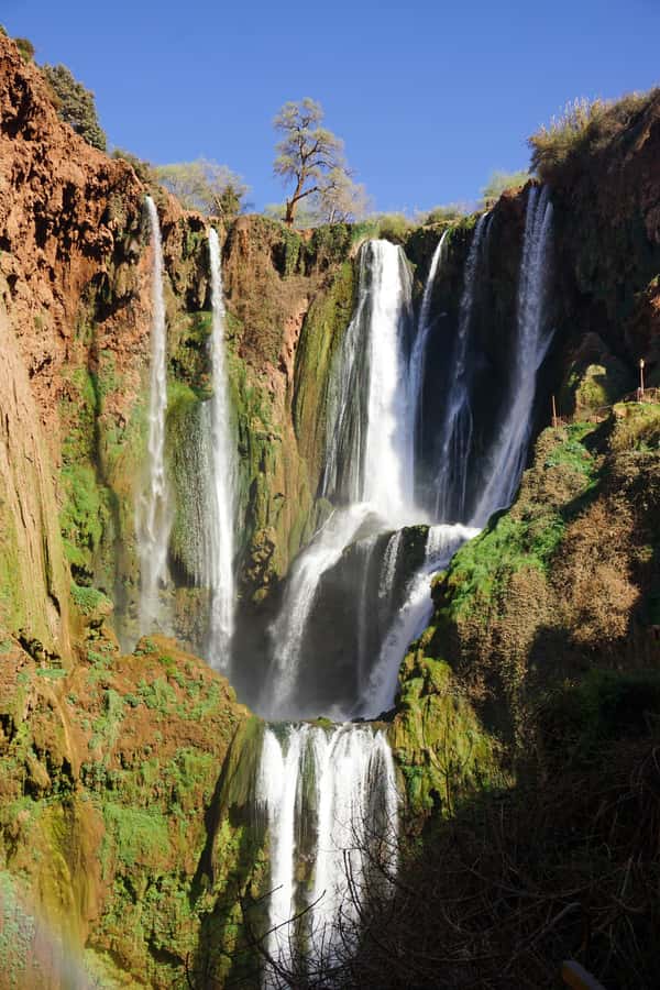 From Marrakech: Ouzoud Waterfalls Guided Tour and Boat Trip - First views of the 110-meter falls