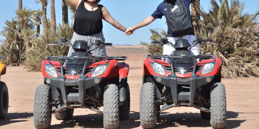 From Marrakech: Palm Grove Quad Bike Tour with Mint Tea - Mint tea, bread, and a Berber camp stop