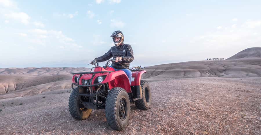 From Marrakech: Premium Agafay Desert Half-Day Quad Biking - The desert base and your first quad lesson