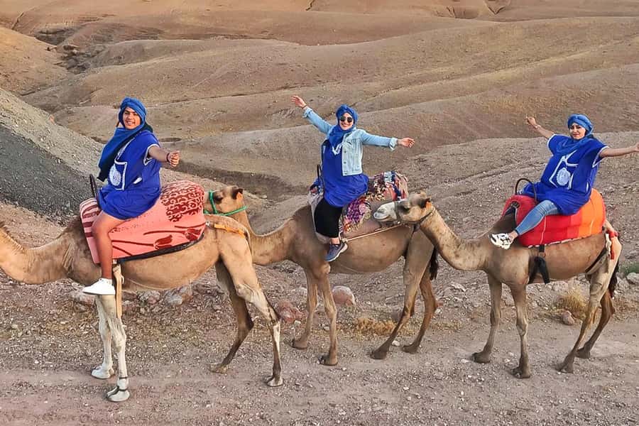 From Marrakech: Sunset Camel Ride in the Agafay Desert - Mounting the camel is the start of the real adventure