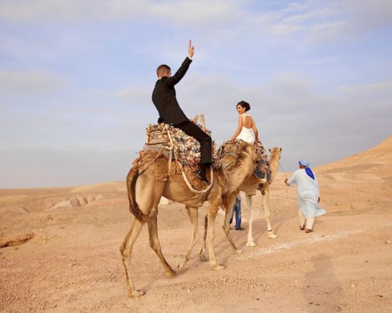From Marrakech: Sunset Camel Ride in the Agafay Desert - Mint tea at Agafay Camp is a quiet finish